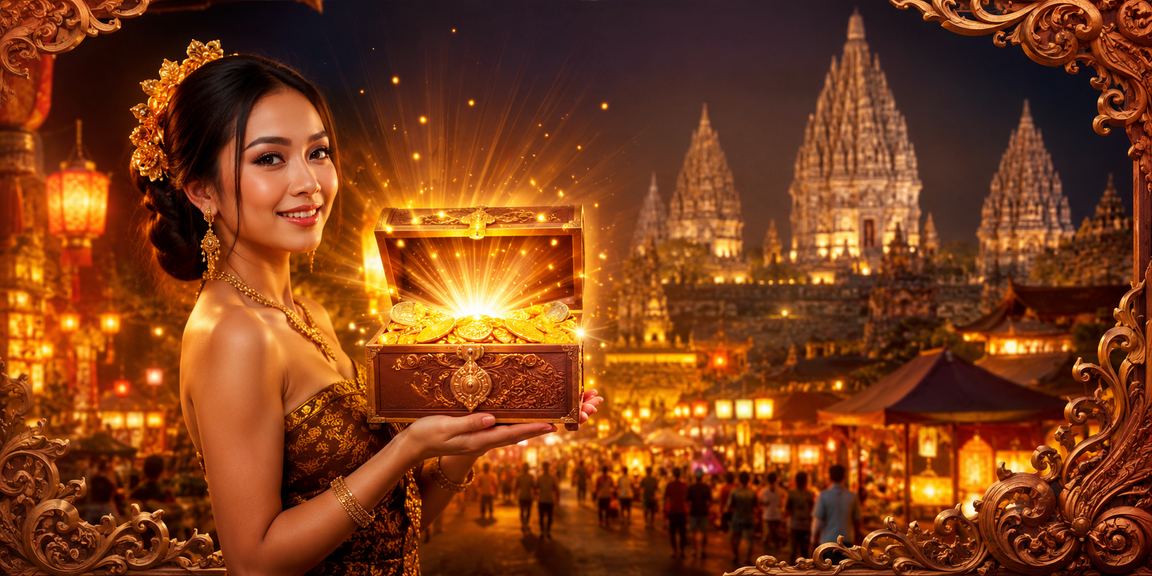 Suasana pasar malam dengan layar merah menyala menampilkan informasi taruhan casino online